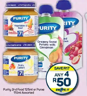 Pick n Pay Hypermarket Purity 2nd Food or Puree Assorted offer