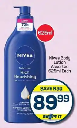Pick n Pay Hypermarket Nivea Body Lotion Assorted offer
