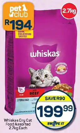 Pick n Pay Hypermarket Whiskas Dry Cat Food Assorted offer