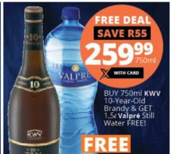 Checkers Liquor Shop KWV 10-Year-Old Brandy 750ml offer