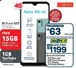 Pick n Pay Hypermarket Nokia 120-4G 64GB offer