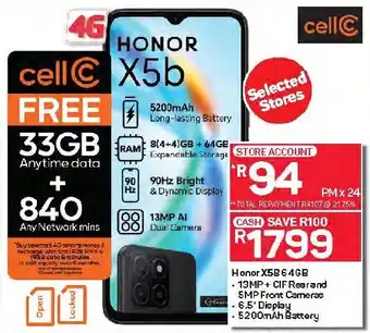 Pick n Pay Hypermarket Honor X5B 64GB offer