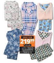 Checkers Hyper Ladies Fleece & Flannel Pyjamas-Per Set offer