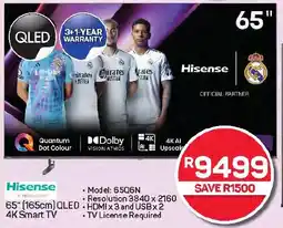 Pick n Pay Hypermarket Hisense 65" (165cm) QLED 4K Smart TV offer