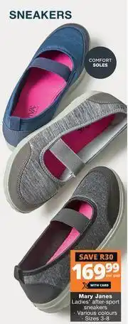 Checkers Hyper Mary Janes Ladies After Sport Sneakers-Per Pair offer
