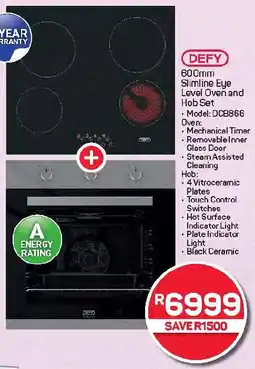 Pick n Pay Hypermarket DEFY Slimline Eye Level Oven and Hob Set offer