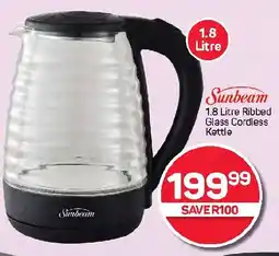 Pick n Pay Hypermarket Sunbeam Ribbed Glass Cordless Kettle offer