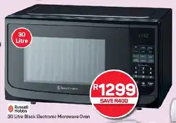 Pick n Pay Hypermarket Russell Hobbs Black Electronic Microwave Oven offer