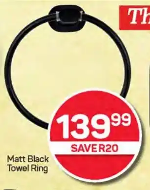 Pick n Pay Hypermarket Matt Black Towel Ring offer