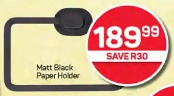 Pick n Pay Hypermarket Matt Black Paper Holder offer