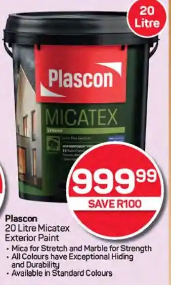 Pick n Pay Hypermarket Plascon Micatex Exterior Paint offer