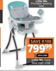 Checkers Hyper Little Me Aqua Bear High Chair-Each offer