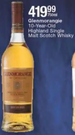 Checkers Liquor Shop Glenmorangie 10-Year-Old Highland Single Malt Scotch Whisky 750ml offer