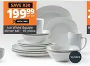 Checkers Hyper Ice White Square 16 Piece Dinner Set-Per Set offer