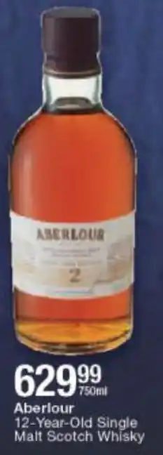 Checkers Liquor Shop Aberlour 12-Year-Old Single Malt Scotch Whisky 750ml offer