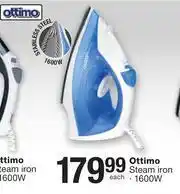 Checkers Hyper Ottimo 1600W Stainless Steel Steam Iron offer