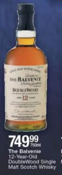 Checkers Liquor Shop The Balvenie 12-Year-Old DoubleWood Single Malt Scotch Whisky 750ml offer