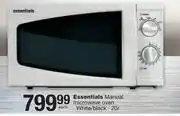 Checkers Hyper Essentials 20Ltr Manual Microwave Oven (White/ Black)-Each offer
