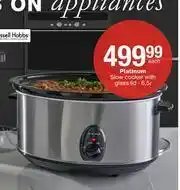 Checkers Hyper Platinum Slow Cooker With Glass Lid 6.5L  offer