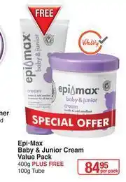 Dis-Chem Epi-Max Baby & Junior Cream Value Pack (400g Plus Free 100g Tube)-Per Pack offer