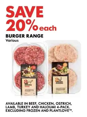 Woolworths Burger range offer