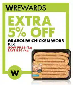 Woolworths Grabouw chicken wors offer