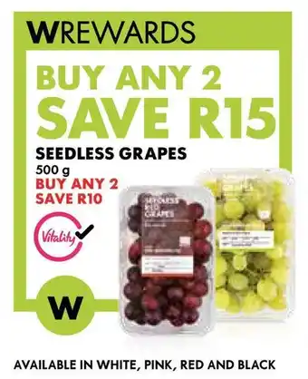 Woolworths Seedless grapes offer