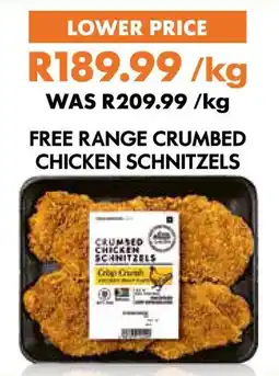 Woolworths Free range crumbed chicken schnitzels offer