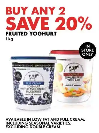 Woolworths Fruited yoghurt offer