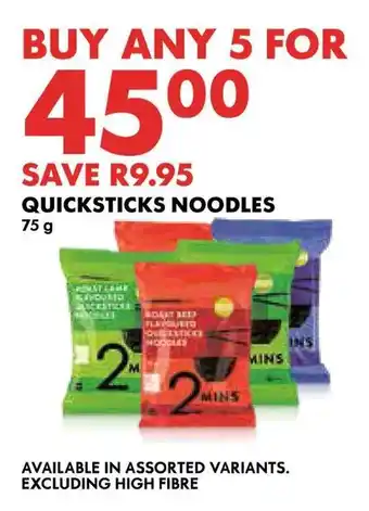 Woolworths Quicksticks noodles offer