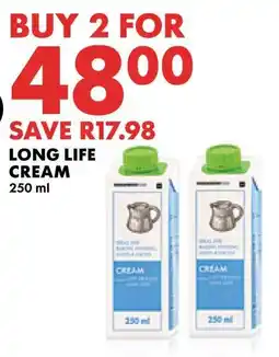 Woolworths Long life cream offer