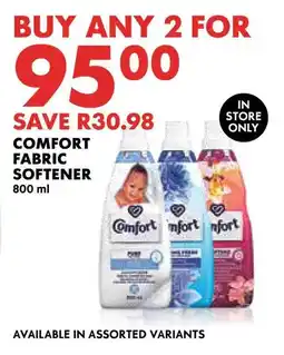 Woolworths Comfort fabric softener offer