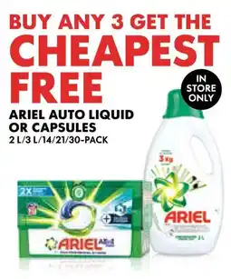 Woolworths Ariel auto liquid or capsules offer