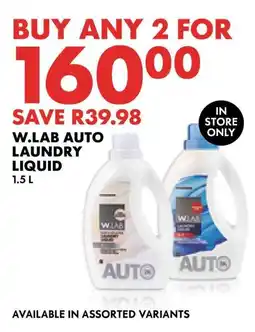 Woolworths W.lab auto laundry liquid offer