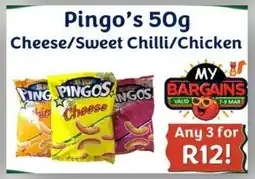 Pingo's Cheese/Sweet Chilli/Chicken