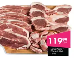 Save Lamb Packs/ Whole & Half Lamb offer