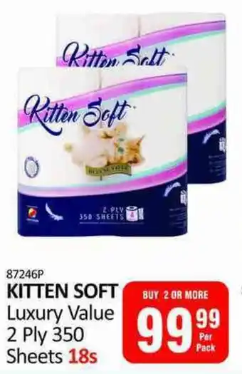 KitKat Cash and Carry KITTEN SOFT Luxury Value 2 Ply 350 Sheets offer