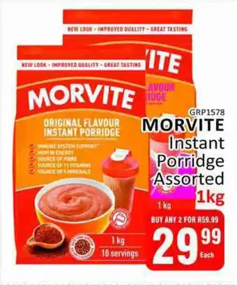 KitKat Cash and Carry MORVITE Instant Porridge Assorted offer