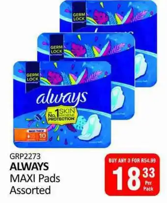 KitKat Cash and Carry Always Maxi Pads Assorted offer