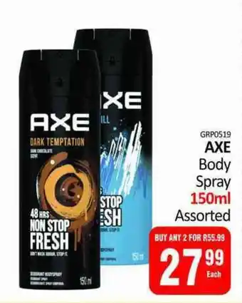 KitKat Cash and Carry AXE Body Spray Assorted offer