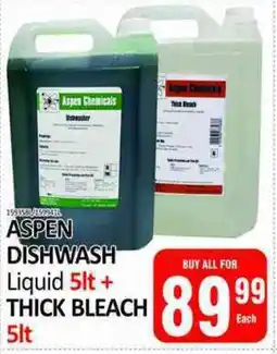 KitKat Cash and Carry ASPEN DISHWASH Liquid + Thick Bleach offer