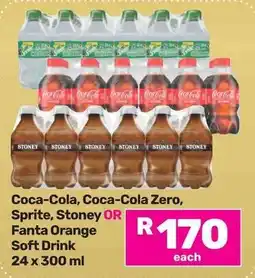 Game Coca-Cola, Coca-Cola Zero, Sprite, Stoney OR Fanta Orange Soft Drink offer