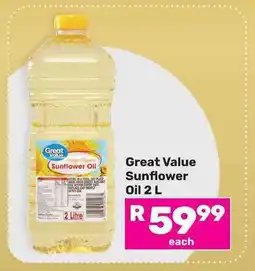 Game Great Value Sunflower Oil offer