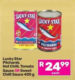 Game Lucky Star Pilchards Hot Chilli, Tomato Sauce OR Sweet Chilli Sauce offer