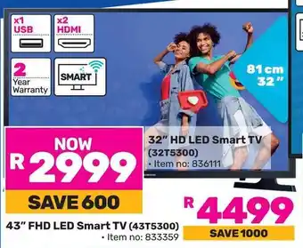 Game SAMSUNG 43" FHD LED Smart TV (43T5300) offer