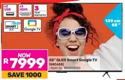 Game TCL 55" QLED Smart Google TV offer