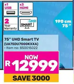 Game SAMSUNG 75" UHD Smart TV offer