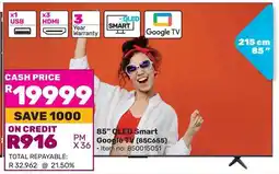 Game TCL 85" QLED Smart Google TV offer