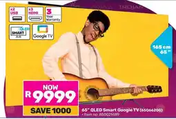 Game SKYWORTH 65" QLED Smart Google TV offer