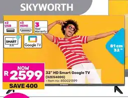 Game SKYWORTH 32" HD Smart Google TV offer